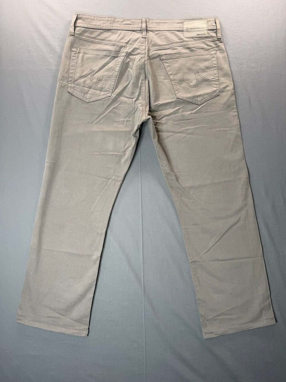 AG Adriano Goldschmied The Protégé Straight Leg Twill Pants Gray 36x34